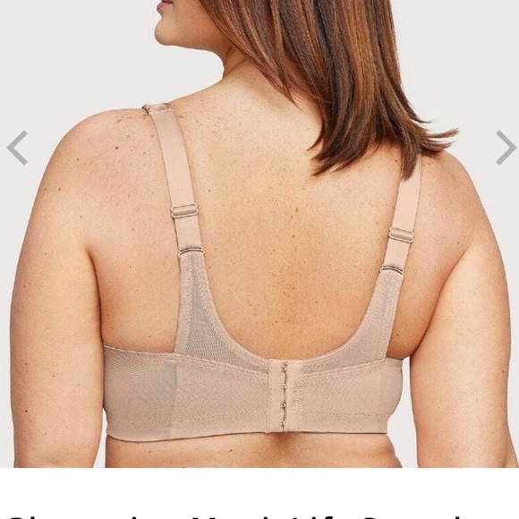 Glamorise MagicLift Seamless Wire-free everyday Bra - Cafe Nude Intimates sz 46G - Picture 4 of 17